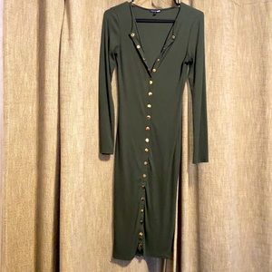 Army Green Fashion Nova MIDI Dress